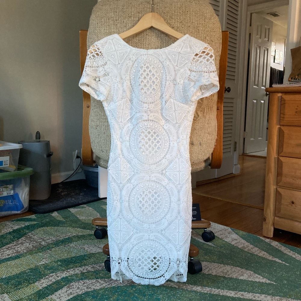 NWT Elegant White Lace Dress XS